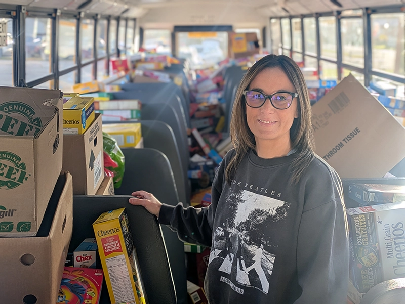 Portage community floods La Verendrye School with cereal donations